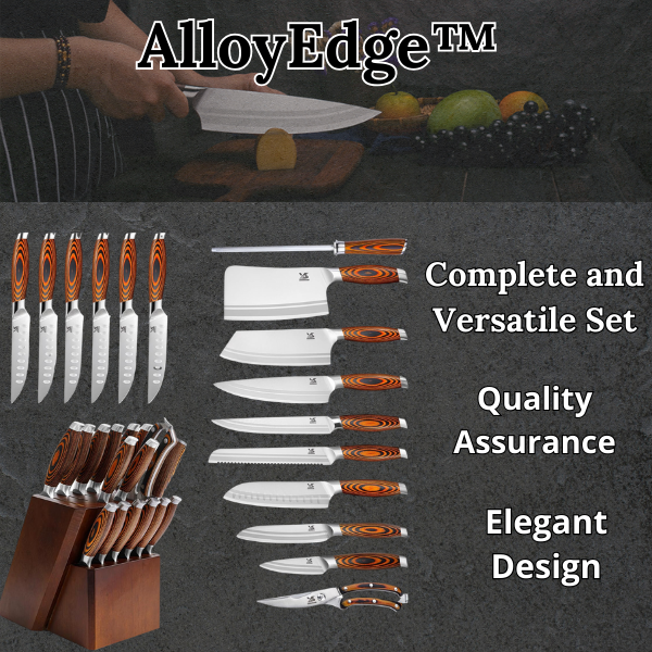 AlloyEdge™ Premium Steel Knife Set (17 pcs)