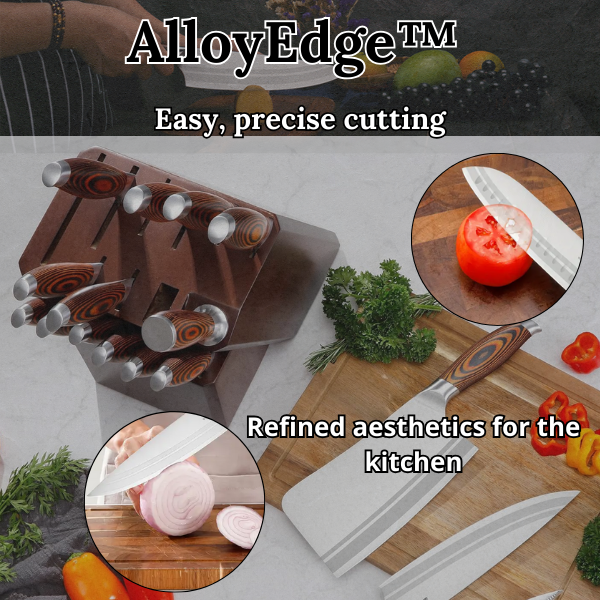 AlloyEdge™ Premium Steel Knife Set (17 pcs)